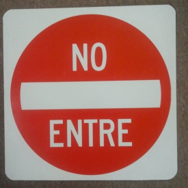 Placa en aluminio - vinyl reflectivo